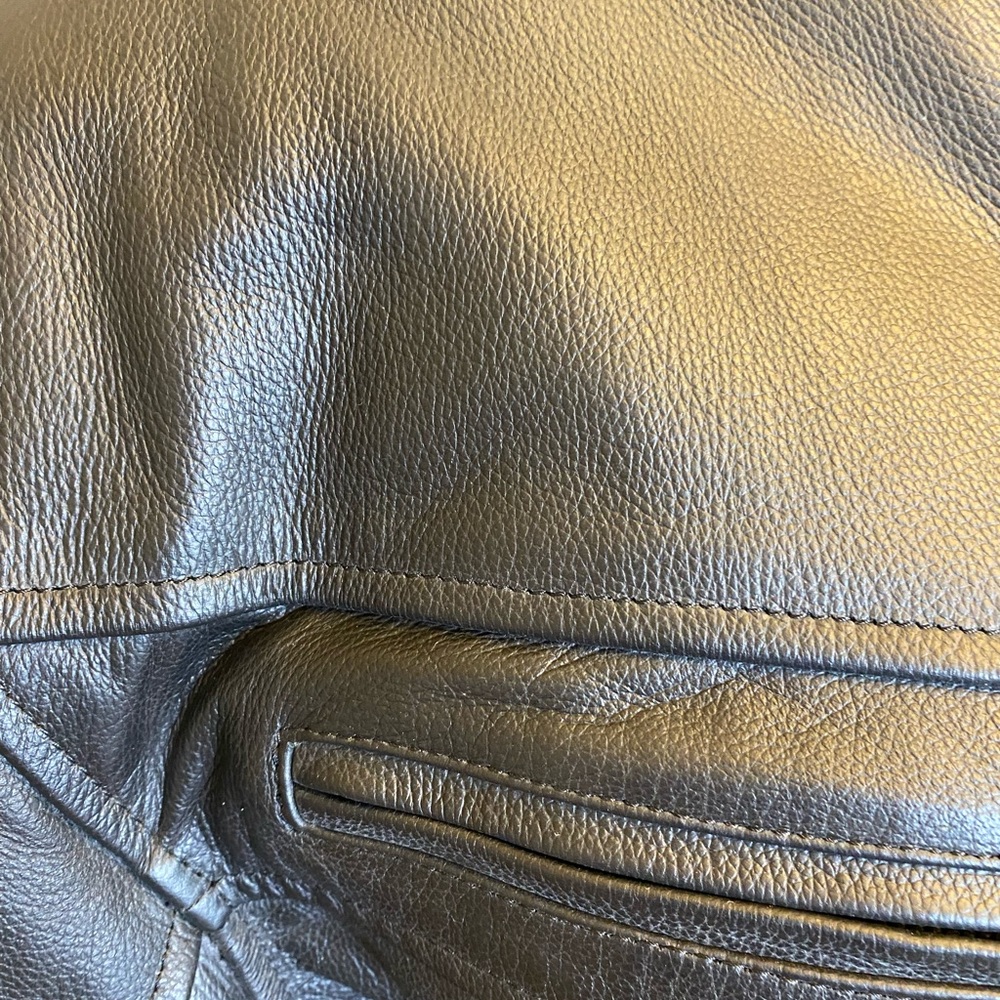 Mens Olympia black bishop leather jacket - Picture 5 of 10